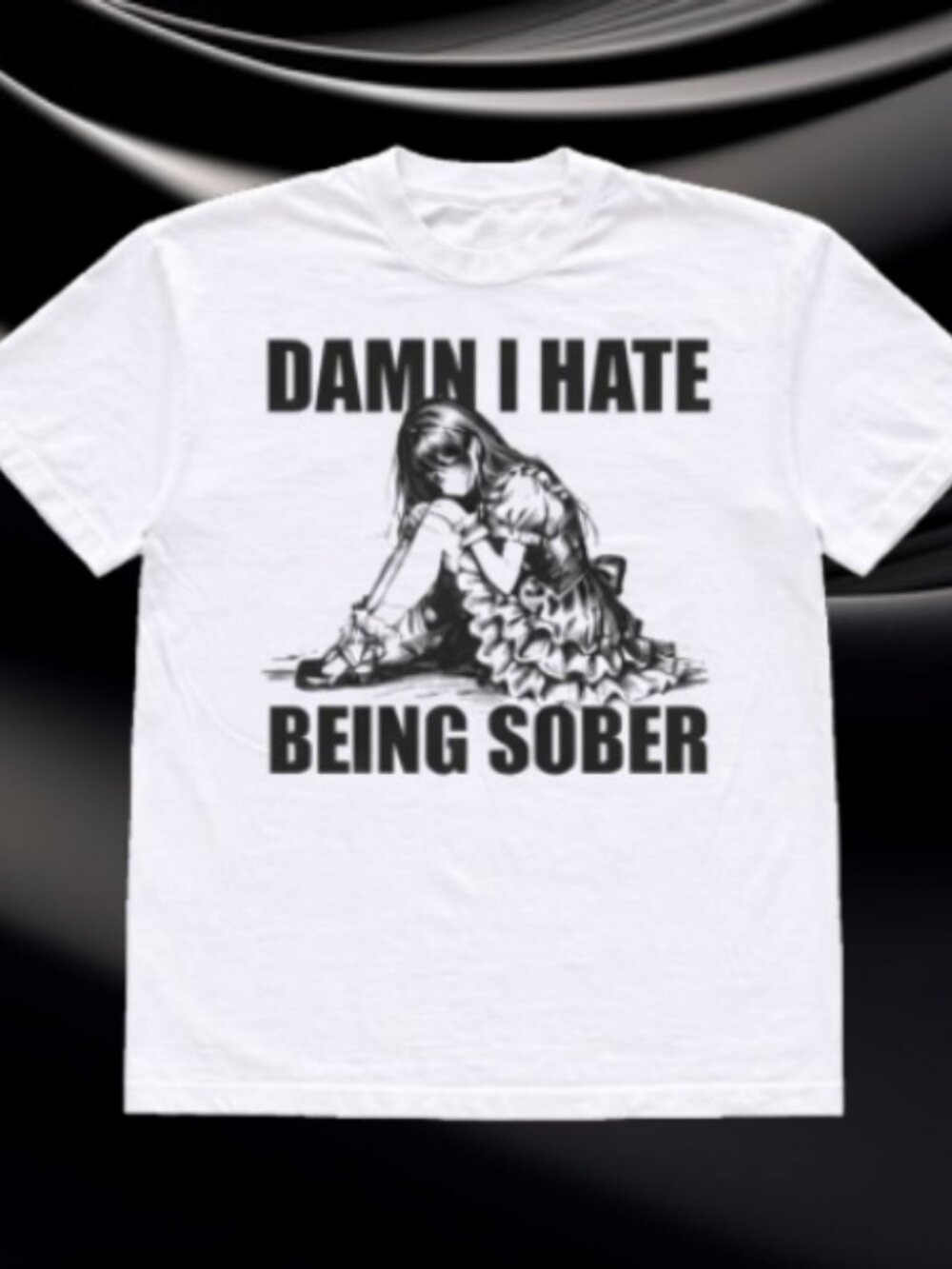 I Hate Being Sober Edgy Anime T Shirt